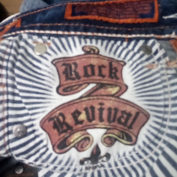 Rock Revival Women's 26 Bootcut Heather Embellished Studs Rhinestones NWT - Picture 9 of 13